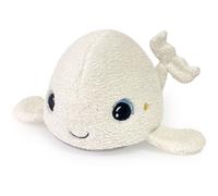 Pabobo Béluga Peluche Sommeil Veilleuse multicolore et berceuse et Bruits Blancs. Peluche super douce Oeko-tex. lavable (module déhoussable)