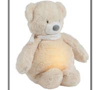 Nattou Veilleuse peluche Sleepy – 7 teintes naturelles, boîte à musique, rechargeable USB – Beige