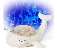 Veilleuse peluche Tranquil Baleine? blanc (rechargeable)