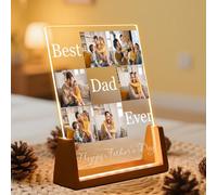 Veilleuse personnalisée en acrylique avec image et chanson - Cadeau personnalisé pour mariage, Saint-Valentin, anniversaire pour femme, parents - Cadre photo d'amour unique et cadeaux d'amitié pour