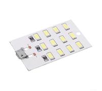 Veilleuse portable USB avec 8, 12, 16, 20 perles LED, boîtier en métal pour chambre à coucher, couloir, crèche, camping, blanc 430 mA-470 mA lampe à économie d'énergie (D)