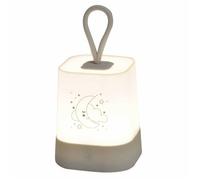 Bébé Douceur, Veilleuse Nomade Silicone Led à Piles 8 x 8 x H16 cm Gris Nuage Essen'Ciel