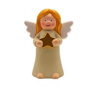 Veilleuse pour enfant - Ange gardien - Veilleuse décorative - Veilleuse pour enfant - Veilleuse ange gardien - Fonctionne avec piles - Avec minuterie 6/18 h - Beige - L x l x H : 9 x 6 x 12 cm