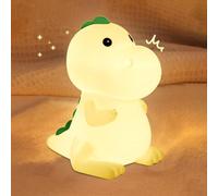 Veilleuse pour enfants en forme de dinosaure - Lampe de chevet en silicone - 7 couleurs changeantes - Rechargeable - Tactile - Intensité variable - Pour garçons et filles