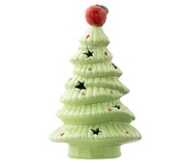 Veilleuse pour sapin de Noël, joli sapin de Noël en céramique avec dessus de pommes, décoration de table de chambre à coucher, vert