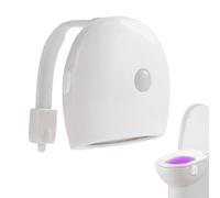 Veilleuse pour toilettes activée par mouvement, lumière de salle de bain rechargeable avec changement de couleur, appareils ménagers imperméables pour l'obscurité, camping, hôpital, sous-sol, couloir