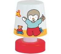 FUN HOUSE | T’CHOUPI Veilleuse LED Enfant 11,5 x 7,5 cm | Lampe de Nuit Poussoir Sans Fil | Multicolore à Piles AAA | Décor T’choupi Chambre Bébé | Nomade, Compacte, Autonome | Licence Officielle