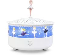 Veilleuse - Projecteur D'etoiles Ballerine 14 Cm - Musical - Détection Des Pleurs - Rechargeable Usb