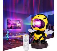 Veilleuse Projecteur D'étoiles En Forme D'abeille Avec Télécommande Angle De Projection Réglable 2 Modes De Synchronisation Pour Maison/Chambre/Salle De Jeux/Décoration Des Anniversaires/Noël