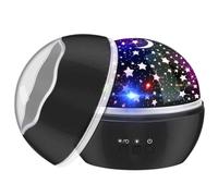 Veilleuse Projecteur Effets Lumineux 2 en 1 Ciel Étoilé et Océan - Lampe de Nuit Enfant Colorée avec 2 Globes Interchangeables