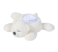 Nattou Veilleuse LED Koala Bear, Projecteur de ciel étoilé, 3 couleurs LED, 5 sons et chansons, Peluche/Polyester, 26 cm, Blanc
