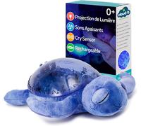 Veilleuse Projecteur Océan Avec 2 Bruits Blancs Et 2 Sons Apaisants Réglages Réglables Capteur De Cri Tortue Tranquille ¿ Aqua (Rechargeable)