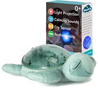 Veilleuse Projecteur Océan Avec 2 Bruits Blancs Et 2 Sons Apaisants Réglages Réglables Capteur De Cri Tortue Tranquille ¿ Aqua (Rechargeable)