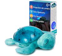 Veilleuse Projecteur Océan Avec 2 Bruits Blancs Et 2 Sons Apaisants Réglages Réglables Capteur De Cri Tranquil Turtle \U2013 Aqua (Rechargeable)