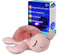 Veilleuse Projecteur Océan Avec 2 Bruits Blancs Et 2 Sons Apaisants Réglages Réglables Capteur De Cri Tortue Tranquille ¿ Aqua (Rechargeable)