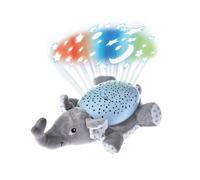 Veilleuse projecteur - Onwind - musicale et lumineuse peluche veilleuse jouet projecteurs étoiles à pile éléphant bleu