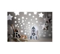 Veilleuse Projection Fusée - HOME DECO KIDS - Décorative - Blanc Noir Gris