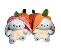 Veilleuse qui respire au même rythme qu'un humain, avec lumière intégrée et musique pour apaiser les enfants + 11 explorations sensorielles (lapin rose)