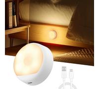 Veilleuse rechargeable à détecteur de mouvement, lumière chaude 2700 K avec détection automatique du crépuscule à l'aube et détection à 120°, batterie 750 mAh 180 jours, chargement USB-C pour armoire