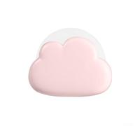Veilleuse rechargeable par USB en forme de nuage avec variateur d'intensité à 4 niveaux, lumière chaude/blanche pour chambre d'adulte et d'enfant - batterie 1200 mAh, cordon en silicone (rose)