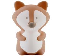 Nattou Veilleuse LED Renard en silicone, 2 Niveaux de Luminosité, 9,2 cm, Vegan, Silicone, Marron