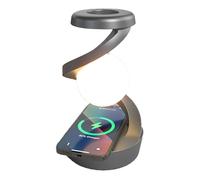 Veilleuse RGB à changement de couleur, lampe de bureau à spirale LED rotative à 360°, compatible avec la recharge sans fil, adaptée aux chambres, cuisines, salons et bureaux à domicile
