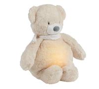 Nattou Veilleuse peluche Sleepy – 7 teintes naturelles, boîte à musique, rechargeable USB – Beige