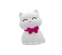 Dhink - Veilleuse LED Chat - Lampe de chevet silicone pour bébé et enfant - Blanc