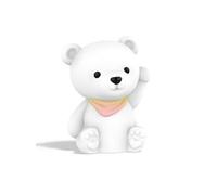 Dhink Veilleuse rechargeable Toto l'ourson LED souple en silicone Blanc