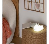 Paris Prix Veilleuse pour enfant Lapin silicone 15 cm Blanc