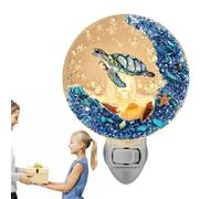 Veilleuse Thème Océan - Lampe Lumineuse Style , Charmant Accessoire Bord De Mer, Applique Murale Vintage Créature Marine, Bleu Mignon | Éclairage D'Ambiance Doux Et Apaisant, Inspiré Par L'ambian