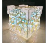 Veilleuse tulipe à faire soi-même avec énergie solaire pour enfants - Lampe créative à fleurs - Activité pratique éducative pour enfants - Décoration de jardin (bleu)
