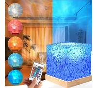 Veilleuse USB Lampe Aurora RGB 3D, Projecteur de vagues d'eau Lampe Led Aurore boréale Avec 30 modes de lumière Dimmable pour chambre à coucher Fête Enfants Chambre Décoration