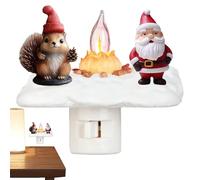 Veilleuse Vacillante De Feu De Camp Du Père Noël, Veilleuse De Noël Vacillante, Veilleuse De Feu De Camp, Bougie Sans Flamme, Lampe De Table, Lampe De Bureau, Lampe De Chevet, Éclairage Ambiant, Veill
