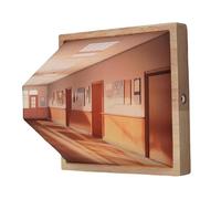 Veilleuse Visuelle À L'oeil Nu, Lampe De Nuit Murale À Illusion D'optique, Effet De Lumière À Trois Couleurs, Cadre Photo, Suspension Murale Alimentée Par USB Pour Chambre À Coucher, Couloir