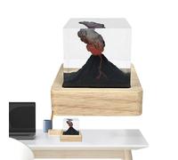 Veilleuse Volcano - Lampe cube USB en résine de 5 cm, mini scène d'éruption volcanique, éclairage d'ambiance créatif | Décoration naturelle fabriquée à la main pour chambre à coucher et chambre