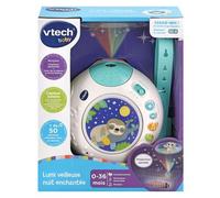 VTech - Veilleuse bébé Lumi Nuit Enchantée - Projection, musique douce, bruits blancs - Bleue