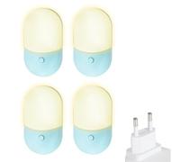 Veilleuses a Brancher Sur le Mur,4 Pièces a Intensité Variable,Lumière du Jour avec 2 Modes D'éclairage pour Chambre a Coucher,Salle de Bain,Couloir,Cuisine