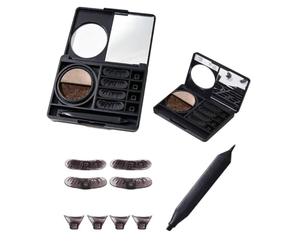 Veilna 3-in-1 Eyeliner Waterproof Smudge-Proof, Veilna Set de Tampons Pour Cils Inférieurs, Portable Eye Makeup Kit For Beginners, Lower Eyelash, Dual-Tone, Portable Design for Travel，Brown