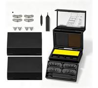 Veilna Eye Makeup Kit with Case,Veilna Beauty Black Box,Long Lasting Waterproof Portable for Travel,Maquillage Pour Les Yeux,Portable Eye Makeup Kit Quick-Drying Film-Forming Smudge-Proof Natural，2PC