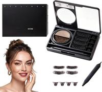 Veilna Eye Makeup Kit with Case,Veilna Black Box Eyelash,Long Lasting Waterproof Portable for Travel,Maquillage Pour Les Yeux,Portable Eye Makeup Kit Quick-Drying Film-Forming Smudge-Proof，Marron