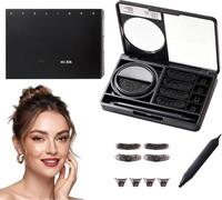 Veilna Eye Makeup Kit with Case,Veilna Black Box Eyelash,Long Lasting Waterproof Portable for Travel,Maquillage Pour Les Yeux,Portable Eye Makeup Kit Quick-Drying Film-Forming Smudge-Proof，Noir