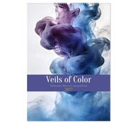 Veils of Color - Minimalist fluid art compositions (Wall Calendar 2027 DIN A2 portrait), CALVENDO 12 Month Wall Calendar: Flowing colours in abstract motion