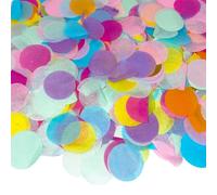 VEINARDYL Lot de 10 000 confettis ronds en papier de soie pailleté pour fête de mariage, anniversaire, anniversaire, décoration de festival, fournitures - 2,5 cm, 8 couleurs