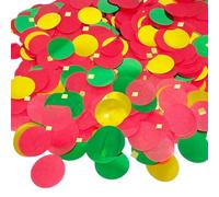 VEINARDYL Lot de 10 000 confettis ronds en papier de soie pailleté pour Noël, fête de mariage, cadeau d'anniversaire - 2,5 cm - Rouge, vert et doré