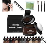 Veinsgrain Root Coverup, Veinsgrain Hair Dye, Veinsgrain Hair Color, Veinsgrain Grain Hair Color, Root Touch Up Powder With Mirror, Water & Sweat Resistant Hairline Powder(#06 Dark Brown)