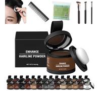 Veinsgrain Root Coverup, Veinsgrain Hair Dye, Veinsgrain Hair Color, Veinsgrain Grain Hair Color, Root Touch Up Powder With Mirror, Water & Sweat Resistant Hairline Powder(#01 Ash Brown)