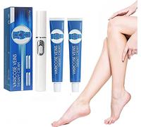 VeinsHealth Lot de 2 stylos de thérapie par lumière bleue pour varices, traitement des varices pour les jambes, anti-varices, apaisement des veines et crème