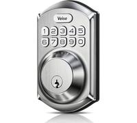 Veise VE001 Serrure de porte d'entrée sans vec clavier, pêne dormant à clavier électronique pour porte d'entrée, 20 codes utilisateur et code d'accès unique, verrouillage automatique, étanchéité