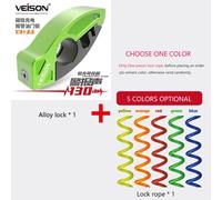 Veison-Cadenas De Sécurité Étanche Avec Alarme Anti-Vol Pour Moto Scooter,Freins Sur Guidon,Verrouillage À Disque,130db - Type Um-A2 Green-Rope
